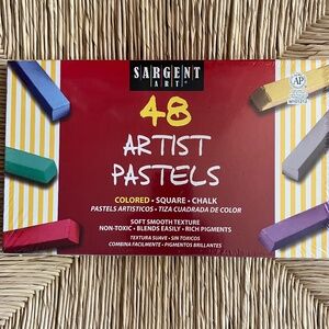 Artist Pastels Sargent Brand 48 Count Colored Square Chalk NEW